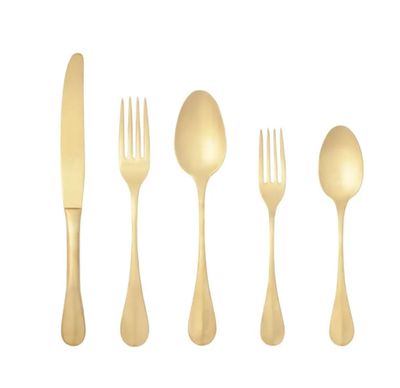 Costa Nova Nau Pvd Gold Dessert Spoon, C20374-GLD, 5606739938697