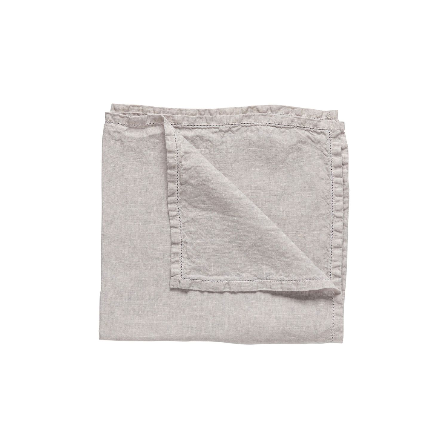 Costa Nova Table Linen Luisa Cloud Grey Napkin 100% Linen Ajour, TX0174-GRY, 5606739963392