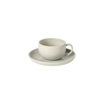 Casafina Pacifica Oyster Grey Tea Cup And Saucer 0.22 L, XOCS01-OYS, 560673983058
