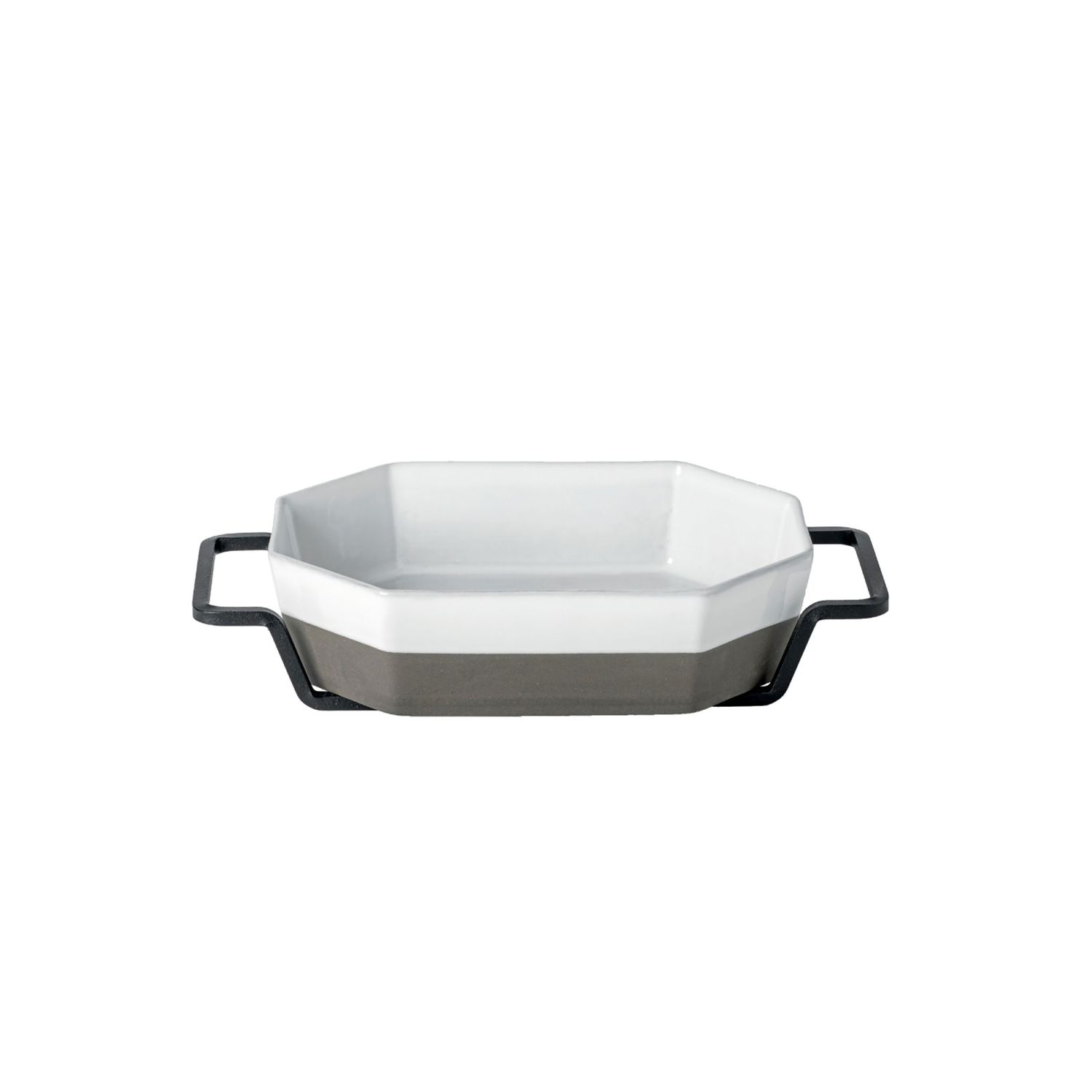Costa Nova Plano Ecogres White Octagonal Baker 9 Inch With Metal Holder 1, 1POR222e-WHI, 5606739960…