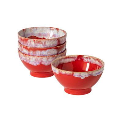 Costa Nova Latte Bowls Collection Red Set 4 Latte Bowls, DSS09-RED, 5606739959869