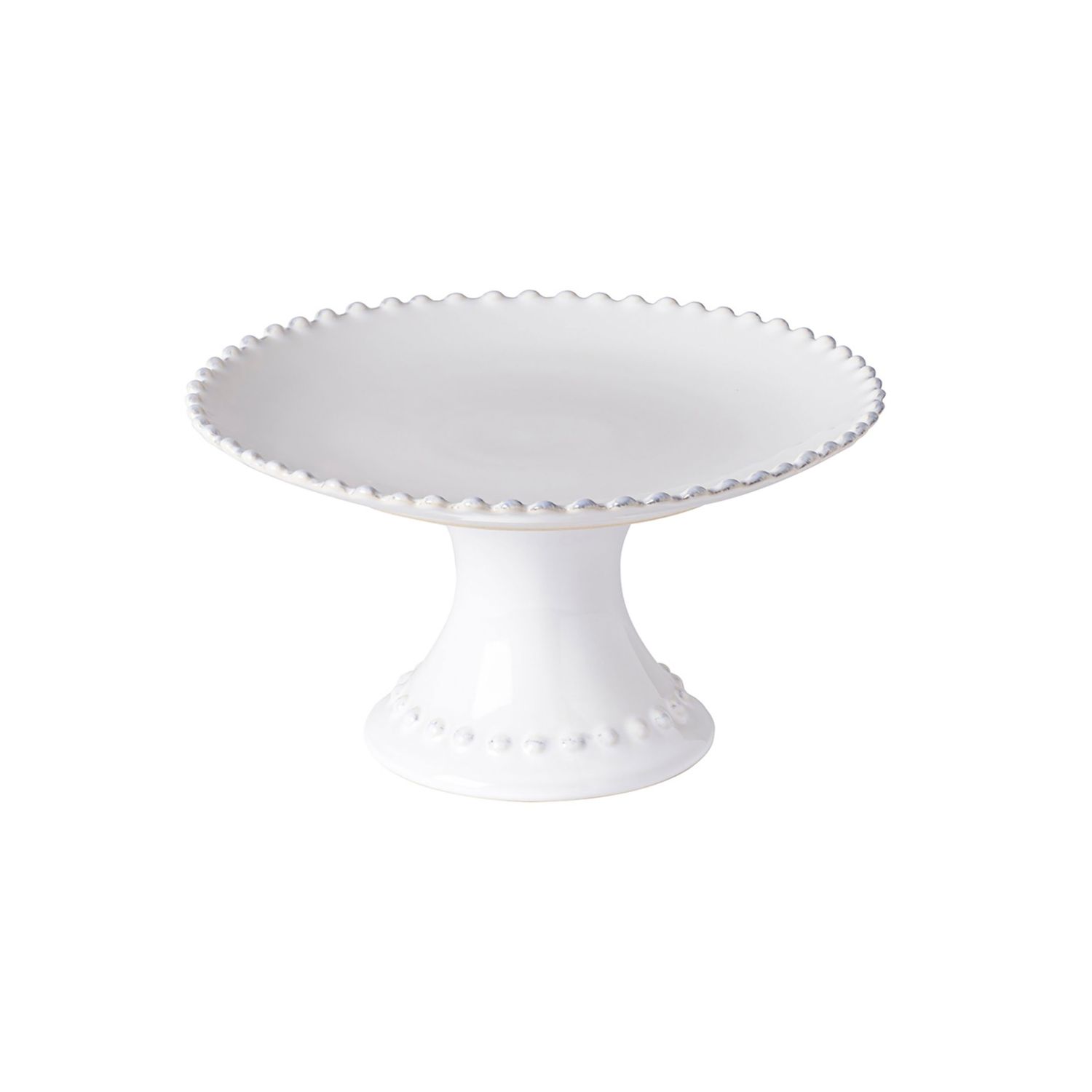 Costa Nova Pearl White Footed Plate, PEP226-WHI, 5606739956592