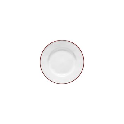Costa Nova Beja White Red Bread Plate, ATP151-RED, 5606739956233