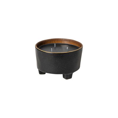 Costa Nova Riviera Candles Black Terra Footed Bowl Soy Wax Candle 14, VES141-BTR, 5606739971205