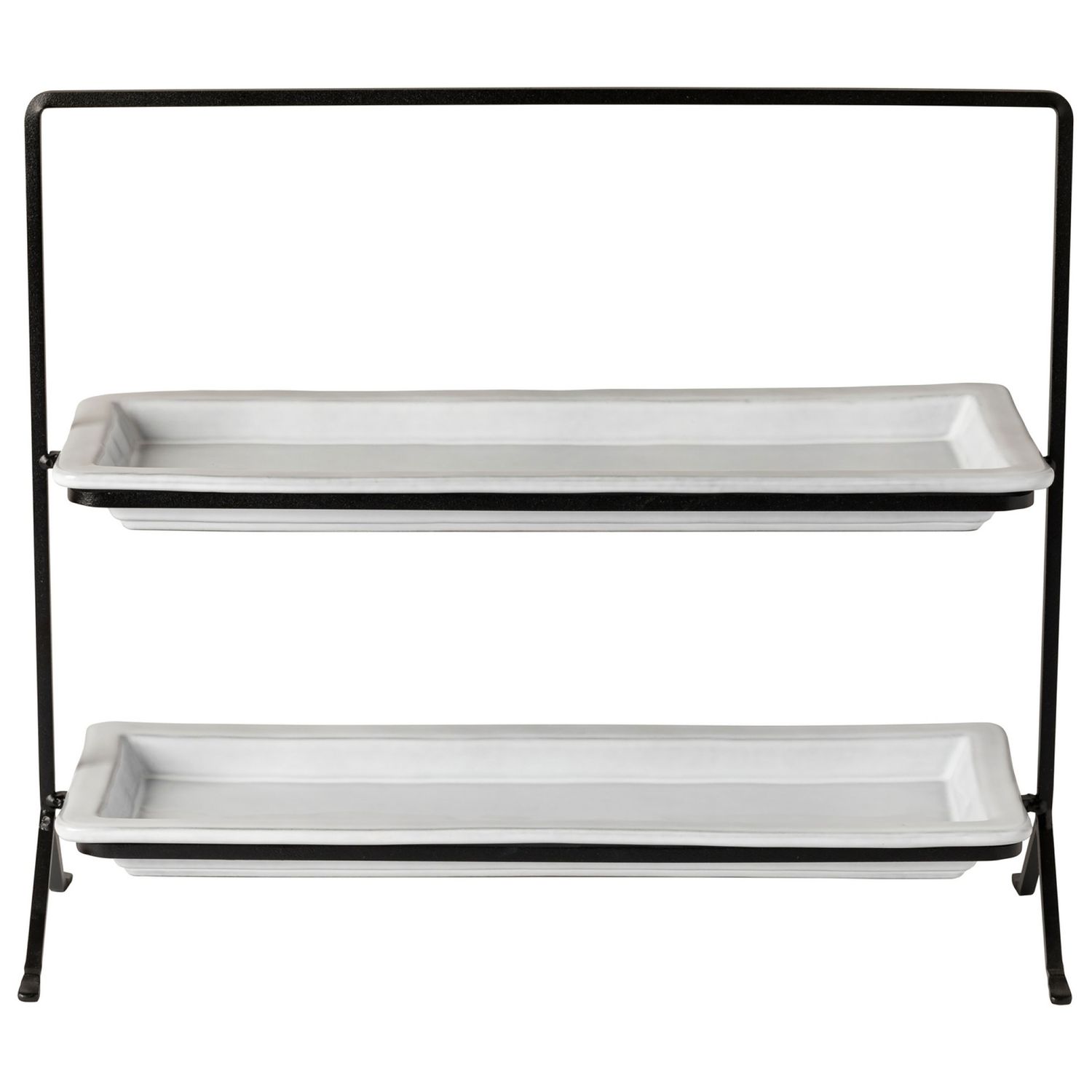 Costa Nova Plano Ecogres White 2 Tier Stand With Holder, 1PORS01e-WHI, 5606739957056