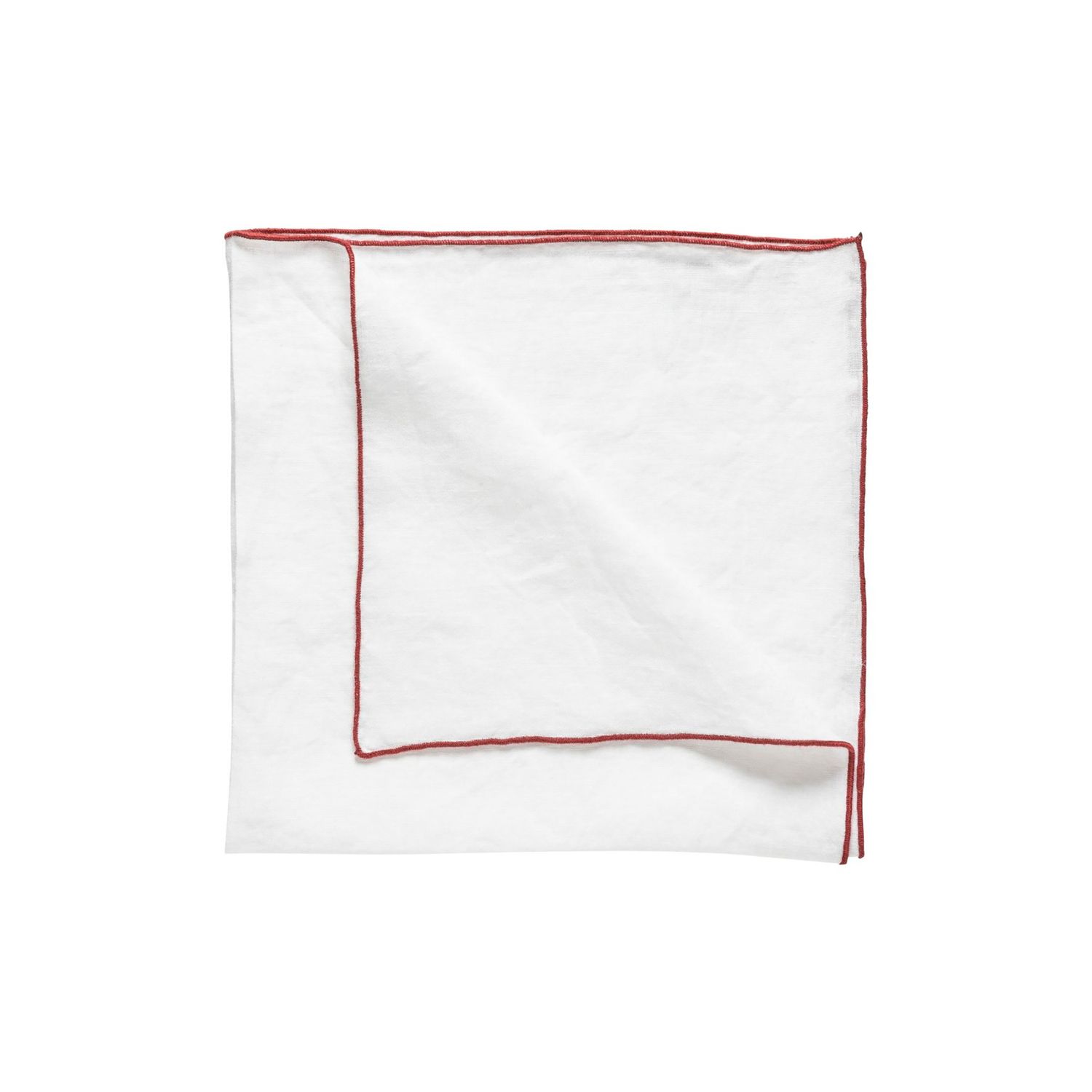 Costa Nova Bella Crimson Napkin 100% Linen Overlock, TX0264-CRN, 5606739967833