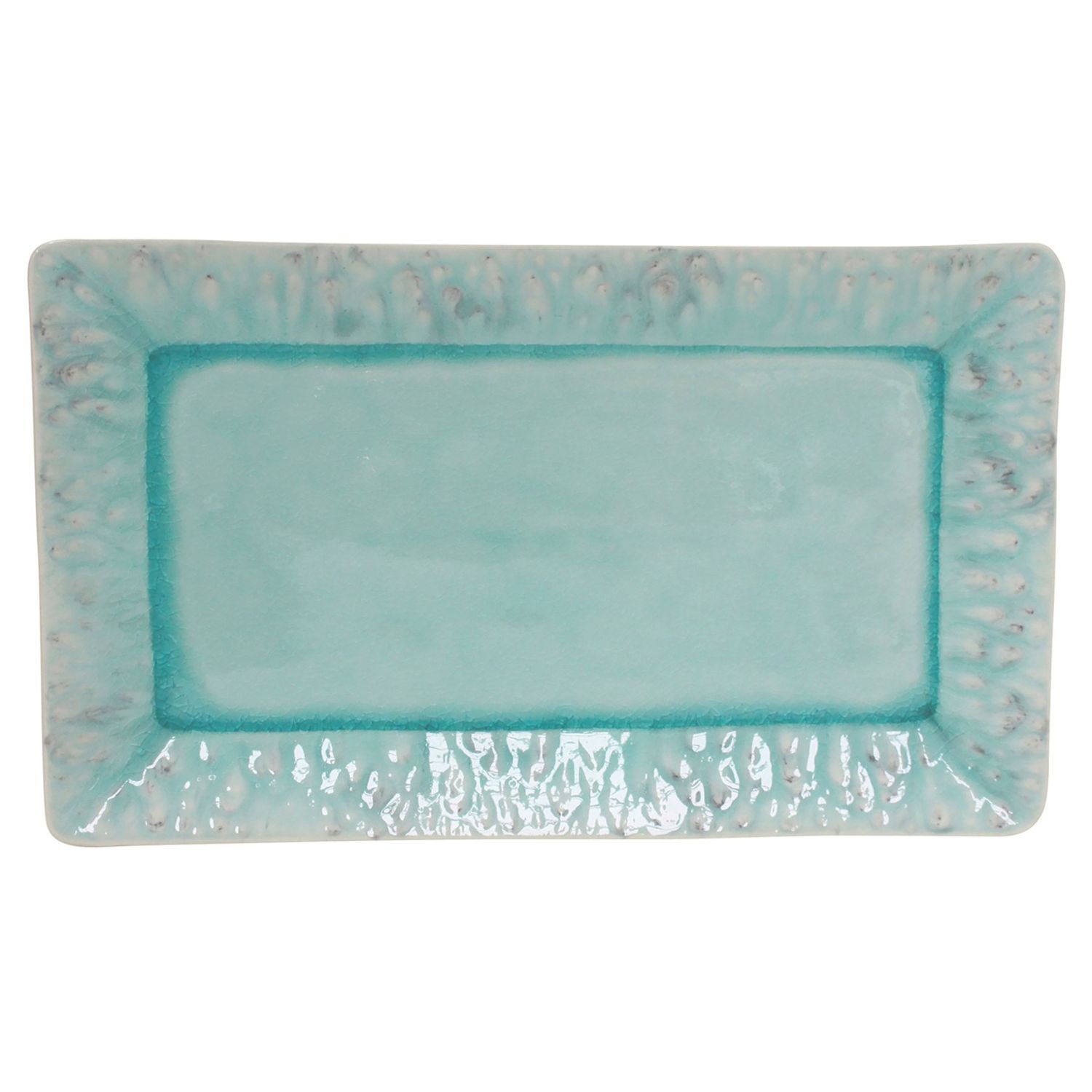 Costa Nova Madeira Blue 15.75 Inch Rectangular Tray, BOR401-BLU, 5606739933166