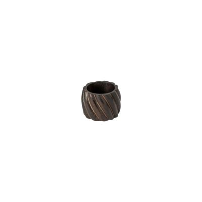 Costa Nova Napkin Ring Dark Wood Set 4 Round Napkin Rings, O30326-DRK, 5606739969431