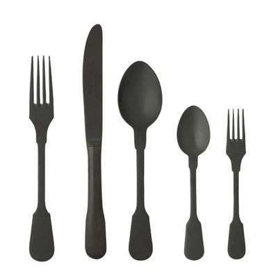 Costa Nova Saga Pvd Black Dessert Spoon, C20388-BLK, 5606739938833