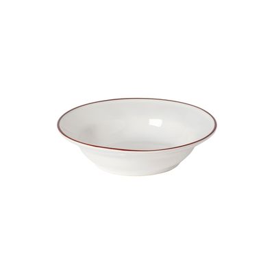 Costa Nova Beja White Red Soup Pasta Plate, ATP211-RED, 5606739951269