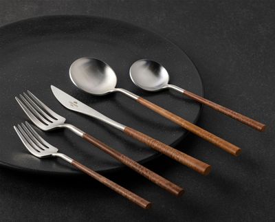 Costa Nova Mito Brushed Wooden Cable Salad Spoon, C20606-WDN, 5606739962463