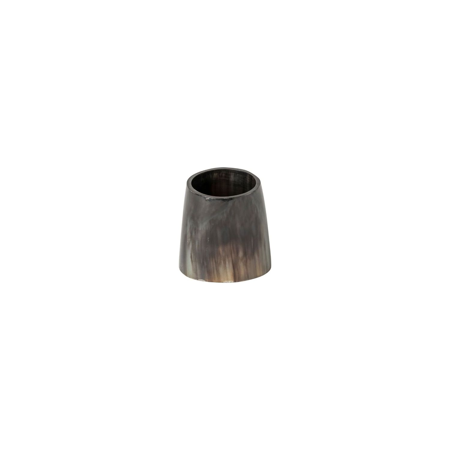 Costa Nova Napkin Ring Dark Grey Set 4 Round Horn Napkin Rings, O30329-GRY, 5606739969462