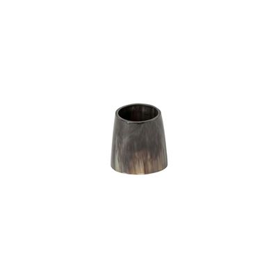 Costa Nova Napkin Ring Dark Grey Set 4 Round Horn Napkin Rings, O30329-GRY, 5606739969462
