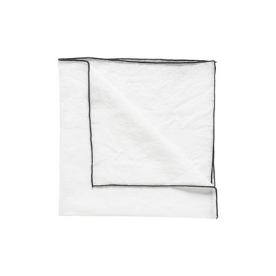 Costa Nova Bella Black Napkin 100% Linen Overlock, TX0263-BLK, 5606739967826