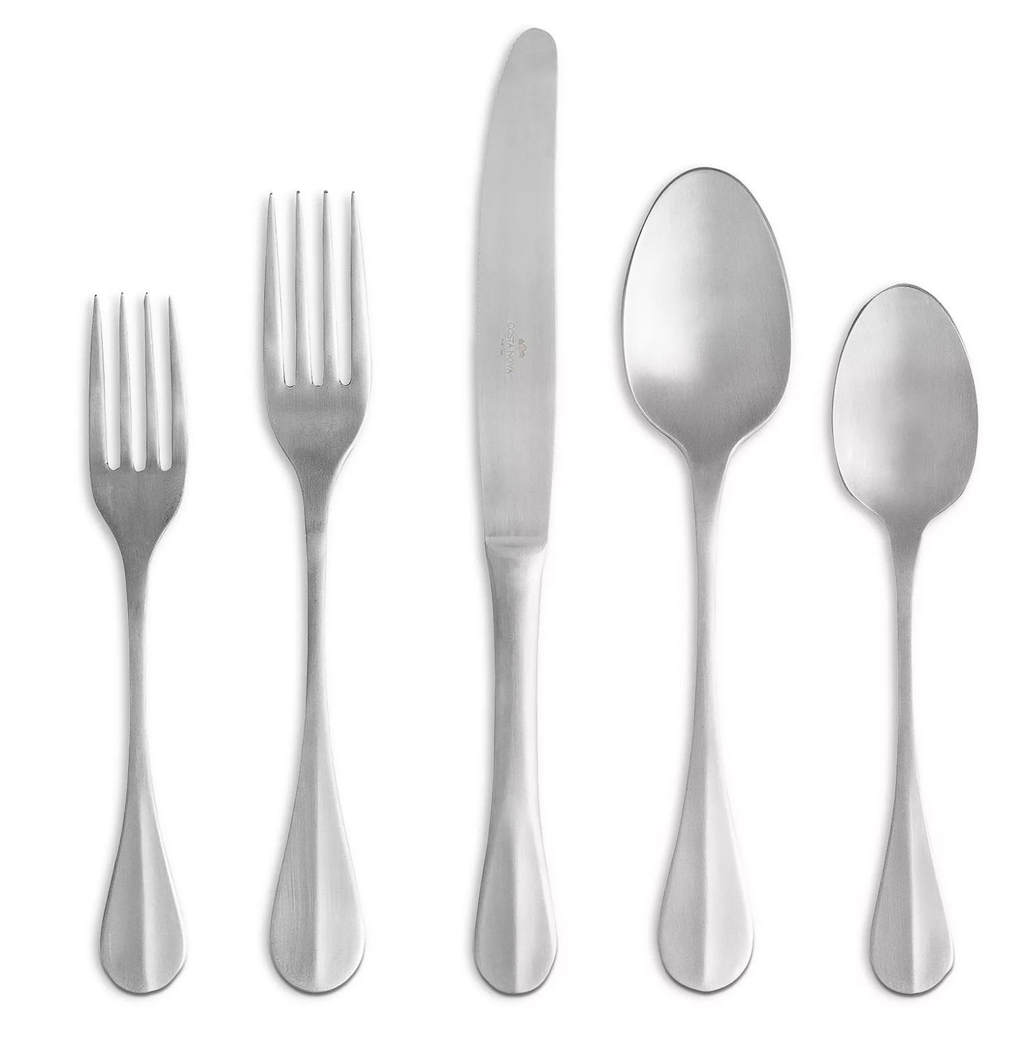 Costa Nova Nau Brushed Tea Spoon, C20290-BRS, 5606739937324
