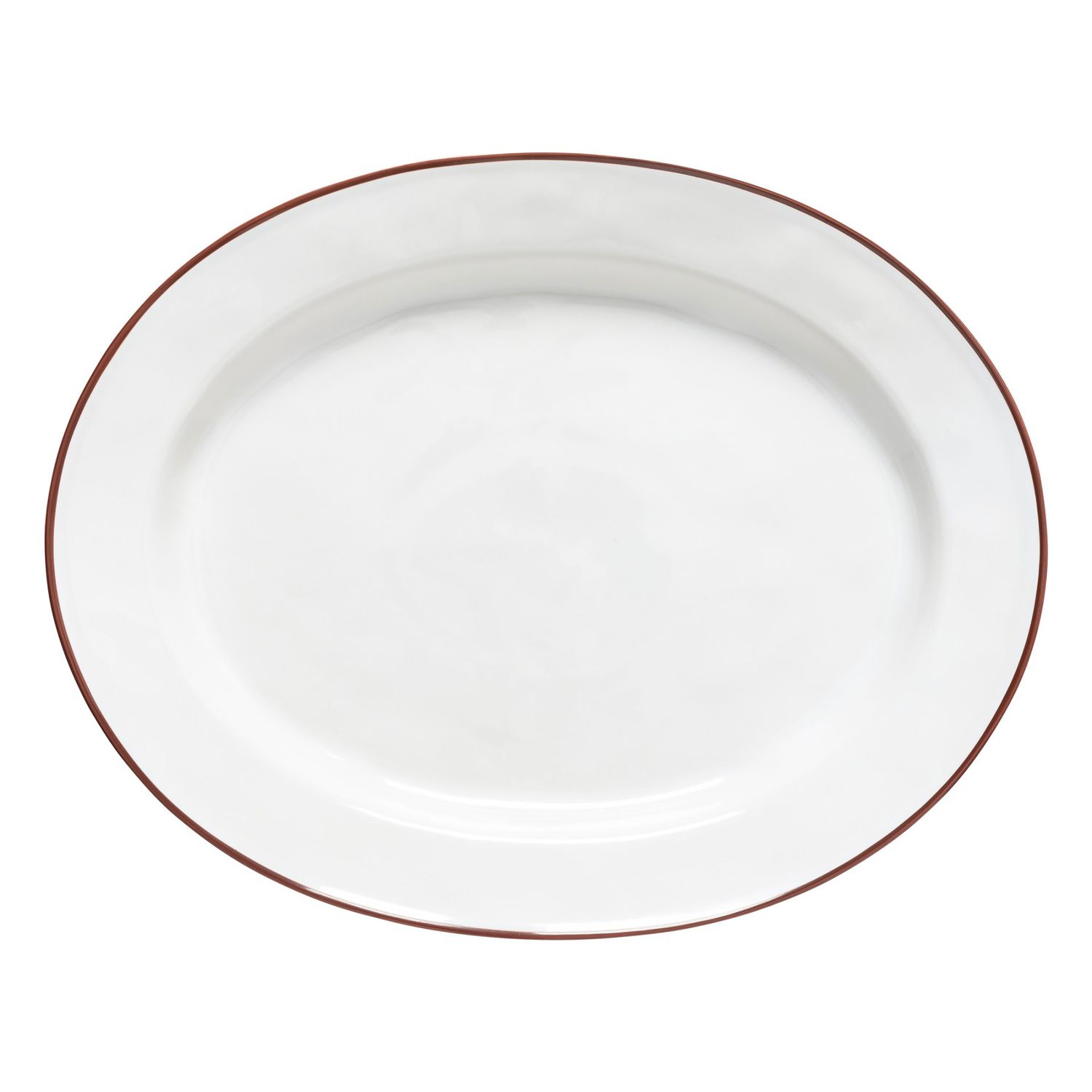 Costa Nova Beja White Red 15.75 Inch Oval Platter, ATA401-RED, 5606739964856