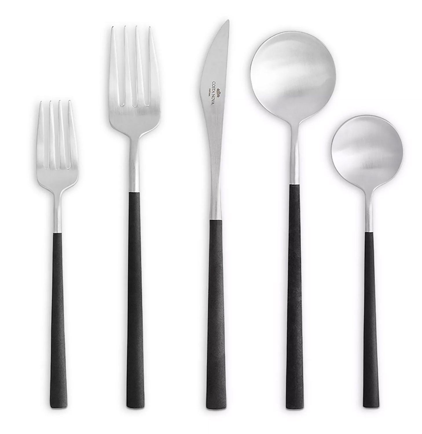 Costa Nova Mito Black Resin Dessert Spoon, C20300-BLK, 5606739937478