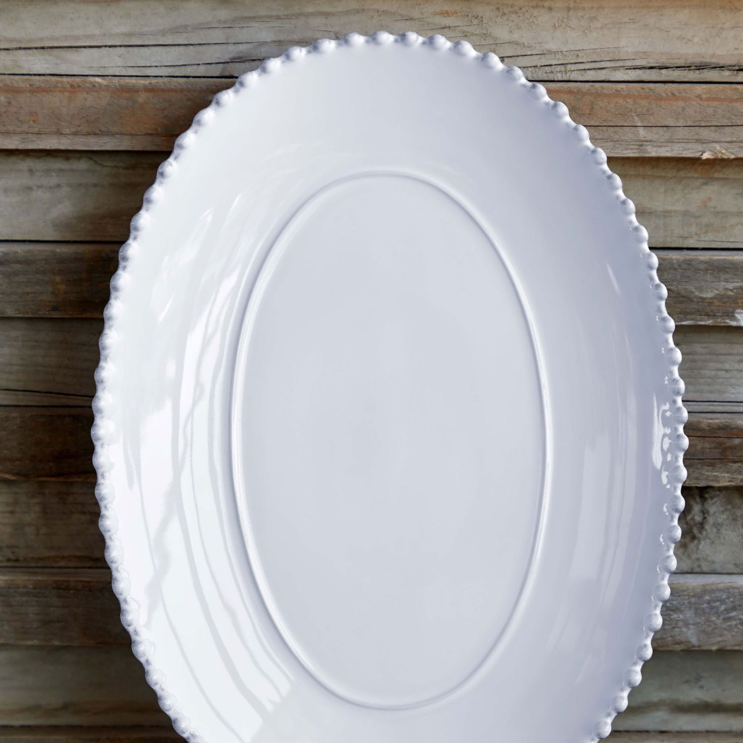Costa Nova Pearl White 15.75 Inch Oval Platter, PEA401-WHI, 5606739910839