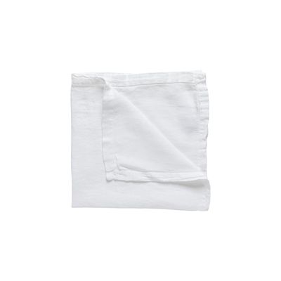 Costa Nova Table Linen Maria Chalk White Napkin 100% Linen Ajour, TX0178-WHI, 5606739963439
