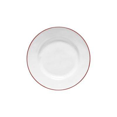 Costa Nova Beja White Red Salad Dessert Plate, ATP231-RED, 5606739951276