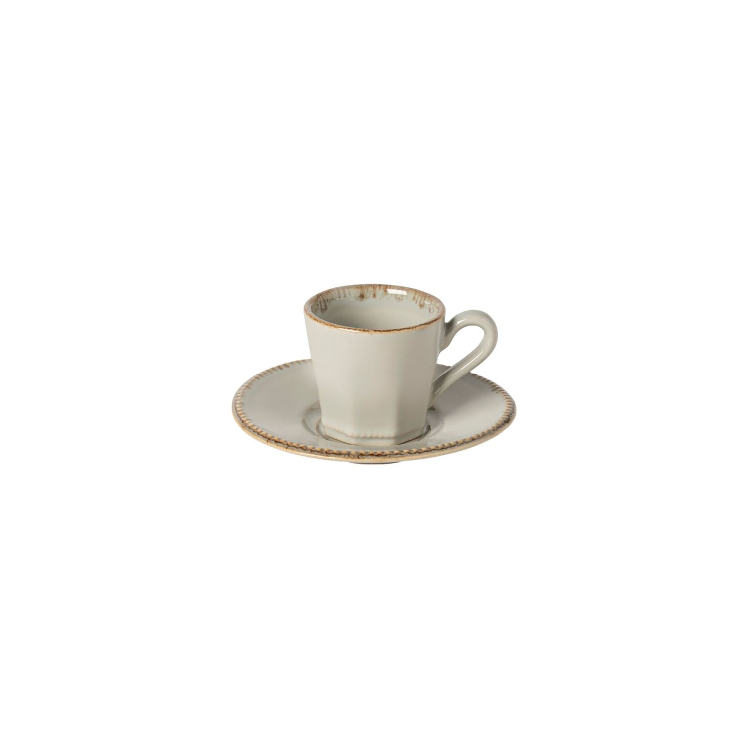 Costa Nova Luzia Ash Grey Coffee Cup &amp; Saucer 5 Oz, PECS11-ASH, 5606739962135