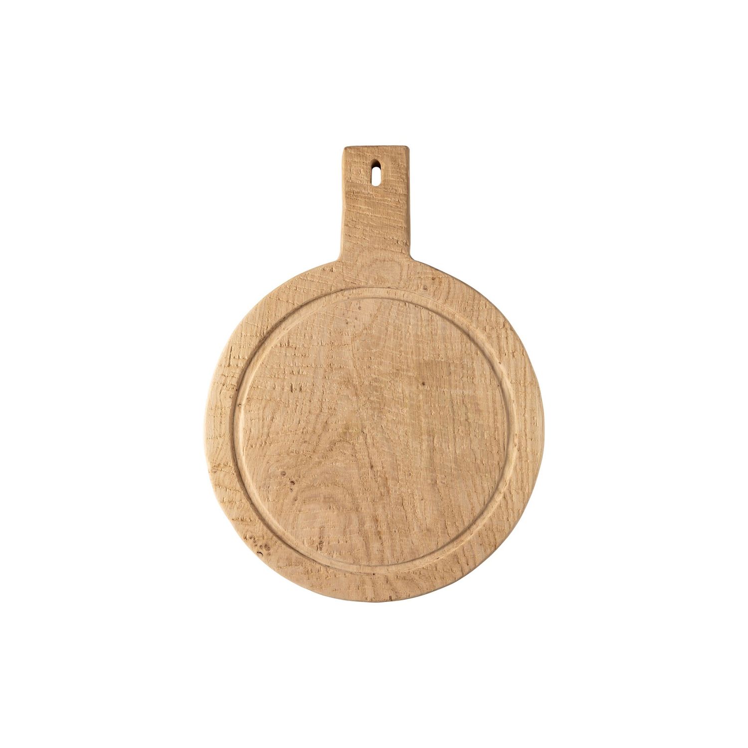 Costa Nova Plano Oak Wood Round Oak Board With Handle 16 Inch, O30243-OAK, 5606739965389