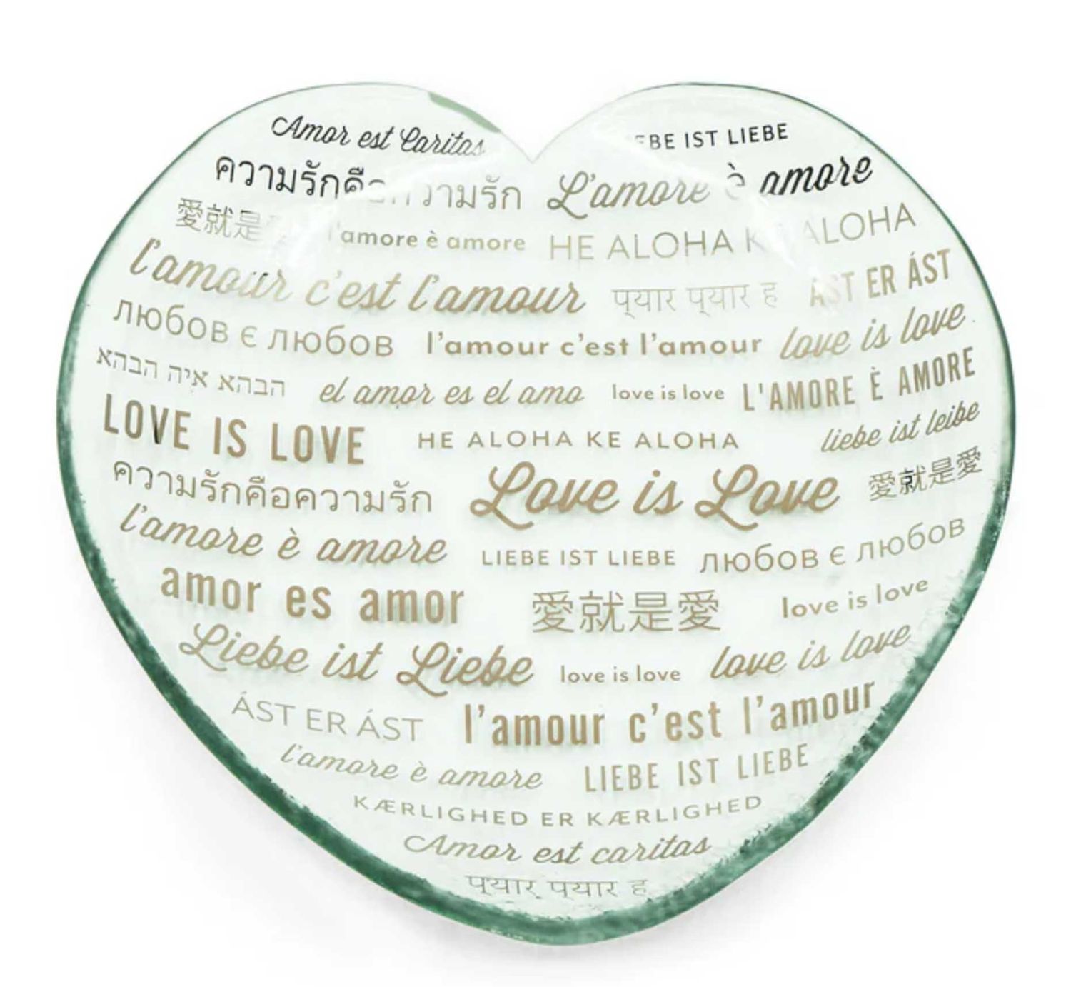 Annieglass Hearts Platinum 7 Inch Love Is Love Heart Plate, MPN: CSH306P