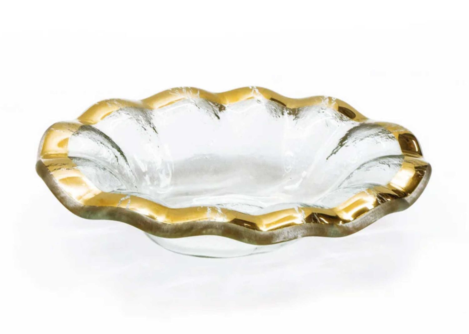 Annieglass Ruffle 6 3�4 x 4 3�4 Inch Soap Dish Gold, MPN: G246