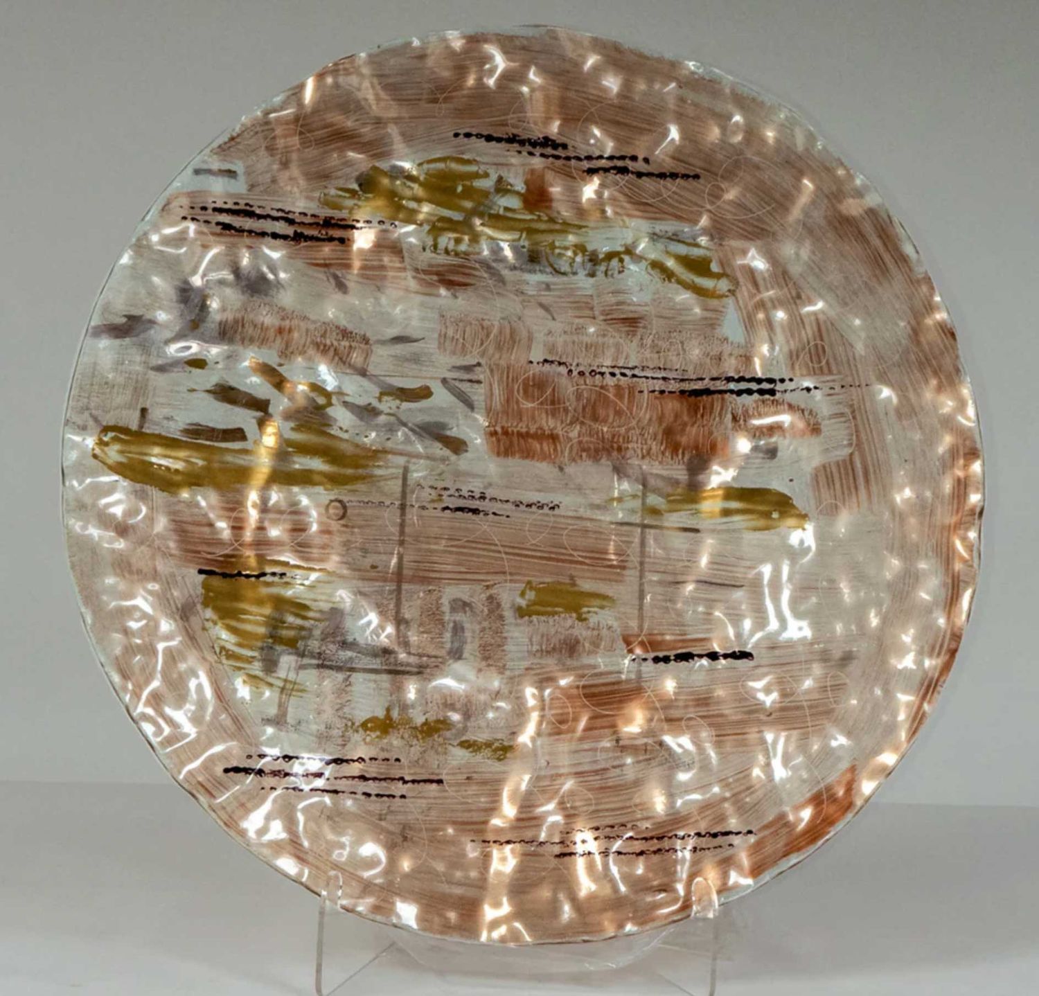 Annieglass Sculpture 27 Inch Oversized Sculptural Platter, MPN: SUN28