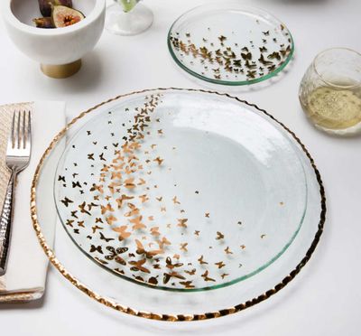 Annieglass Butterfly 10 1�2 Inch Dinner Plate, MPN: B106G