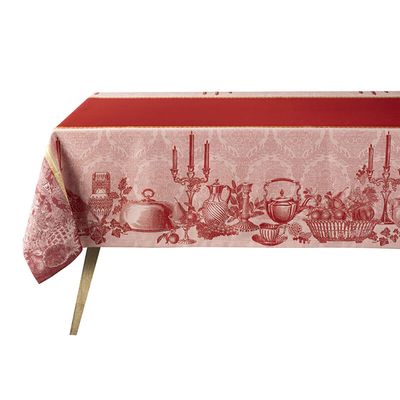 Le Jacquard Francais Festin Red Tablecloth 30024