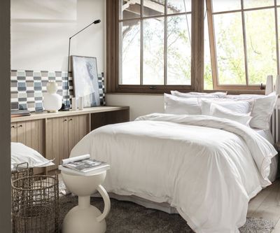 Le Jacquard Francais Songe White Fitted Sheet 29906