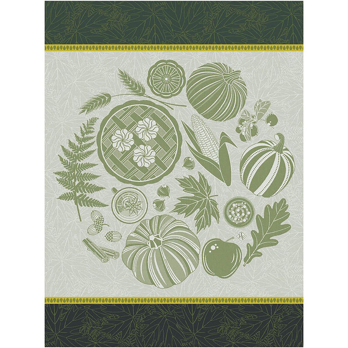 Le Jacquard Francais Thanksgiving Green Tea Towel 30210