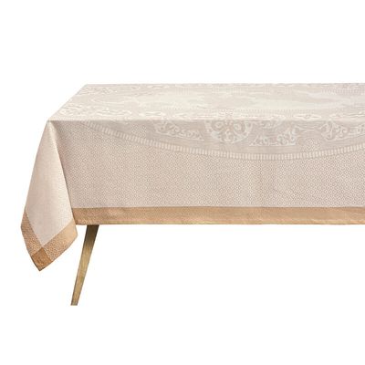 Le Jacquard Francais Evasion Celeste Beige Tablecloth 30249