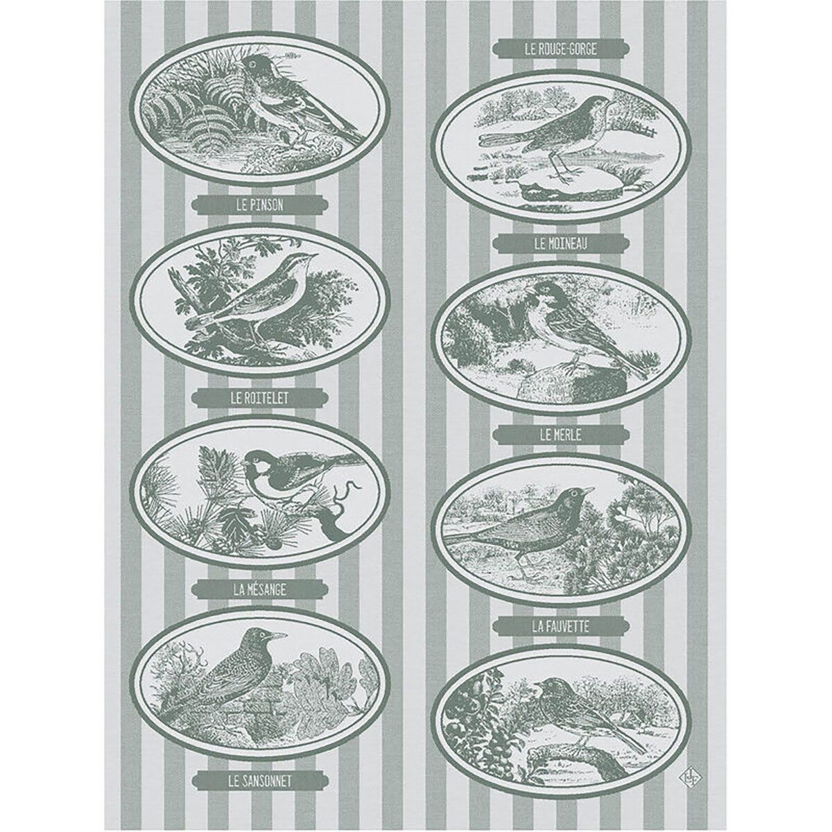 Le Jacquard Francais Melodies Green Tea Towel 30086
