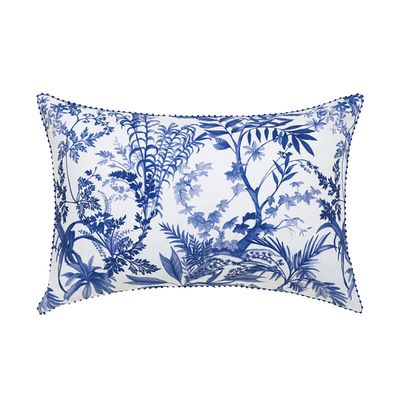 Le Jacquard Francais Jardin D&#39;Eden Blue Shams 29644