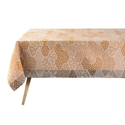 Le Jacquard Francais Wagara Beige Coated Tablecloth 30275