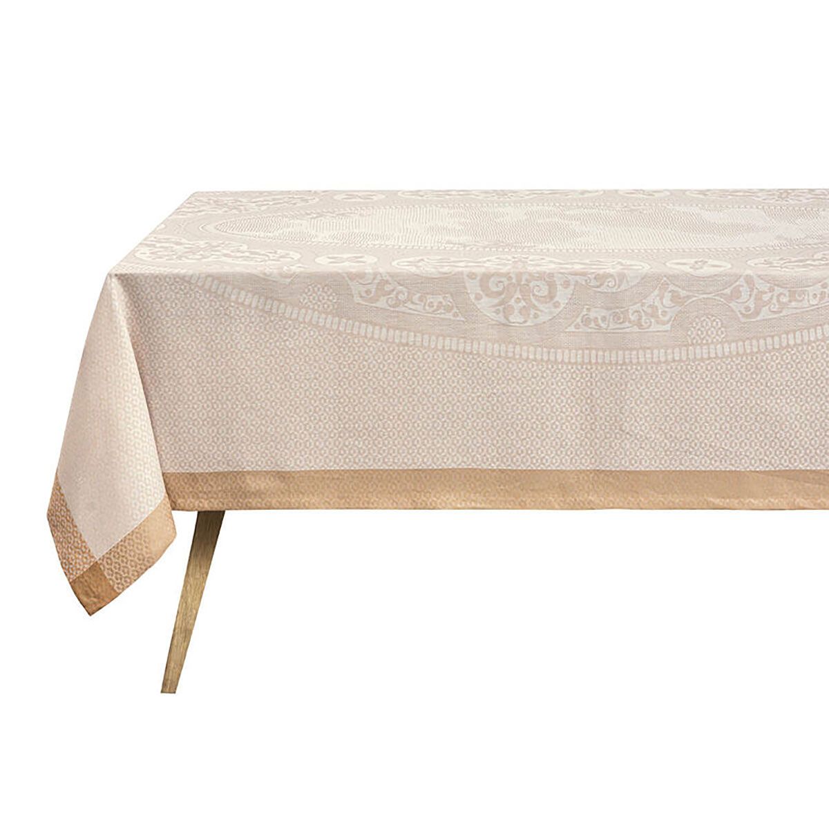 Le Jacquard Francais Evasion Celeste Beige Tablecloth 30255