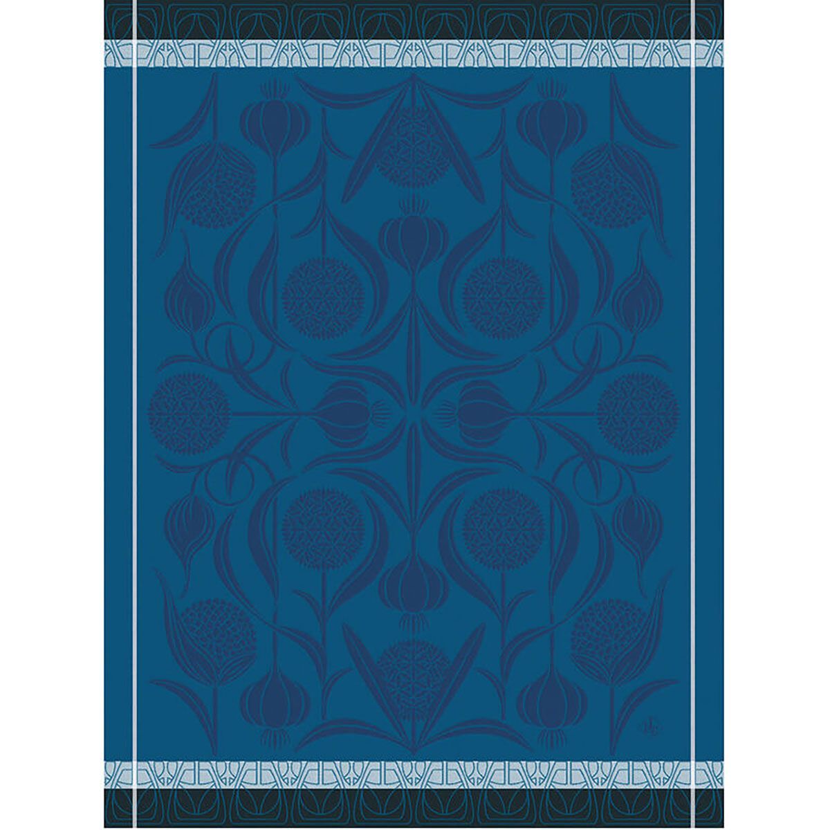 Le Jacquard Francais L&#39;Ail Blue Tea Towel 30110