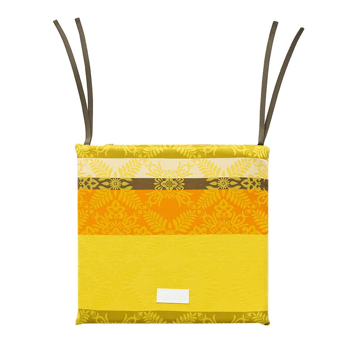 Le Jacquard Francais Mumbai Yellow Chair Cushion 29343