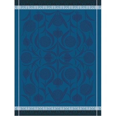 Le Jacquard Francais L&#39;Ail Blue Tea Towel 30110