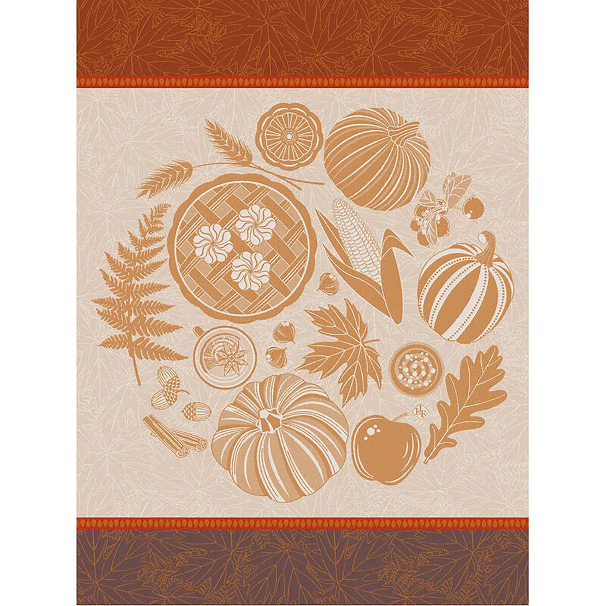 Le Jacquard Francais Thanksgiving Orange Tea Towel 30212