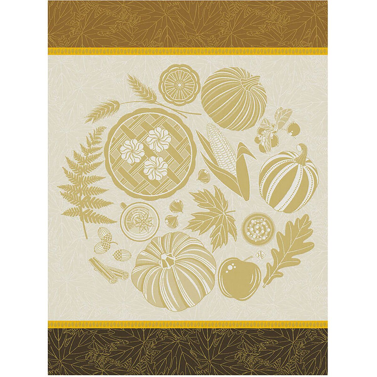 Le Jacquard Francais Thanksgiving Yellow Tea Towel 30211