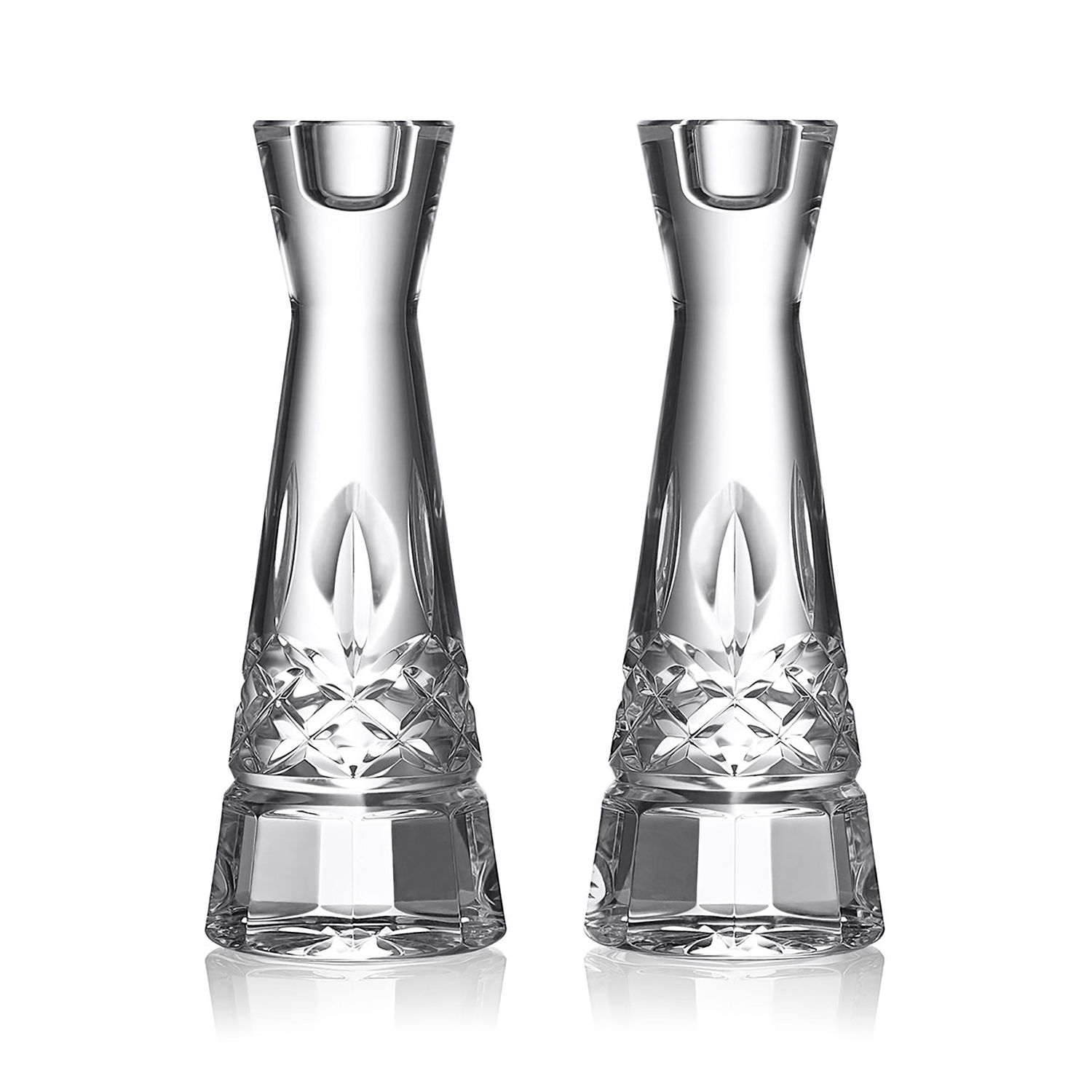 Waterford Lismore Round Candlestick 20Cm 8 Inch Set of 2 1070370, 701587479608