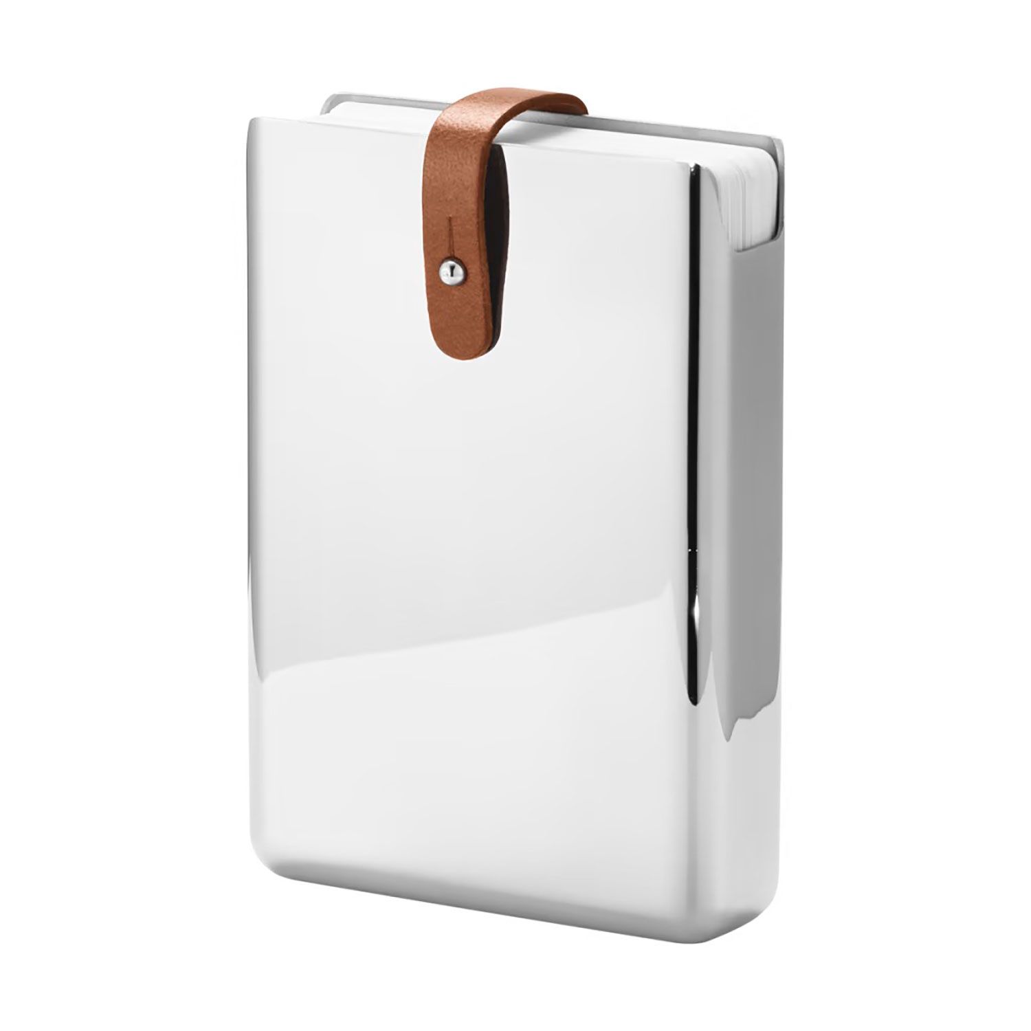 George Jensen Sky Card Deck Holder Leather and Stainless Steel 10019308, 5713275209621