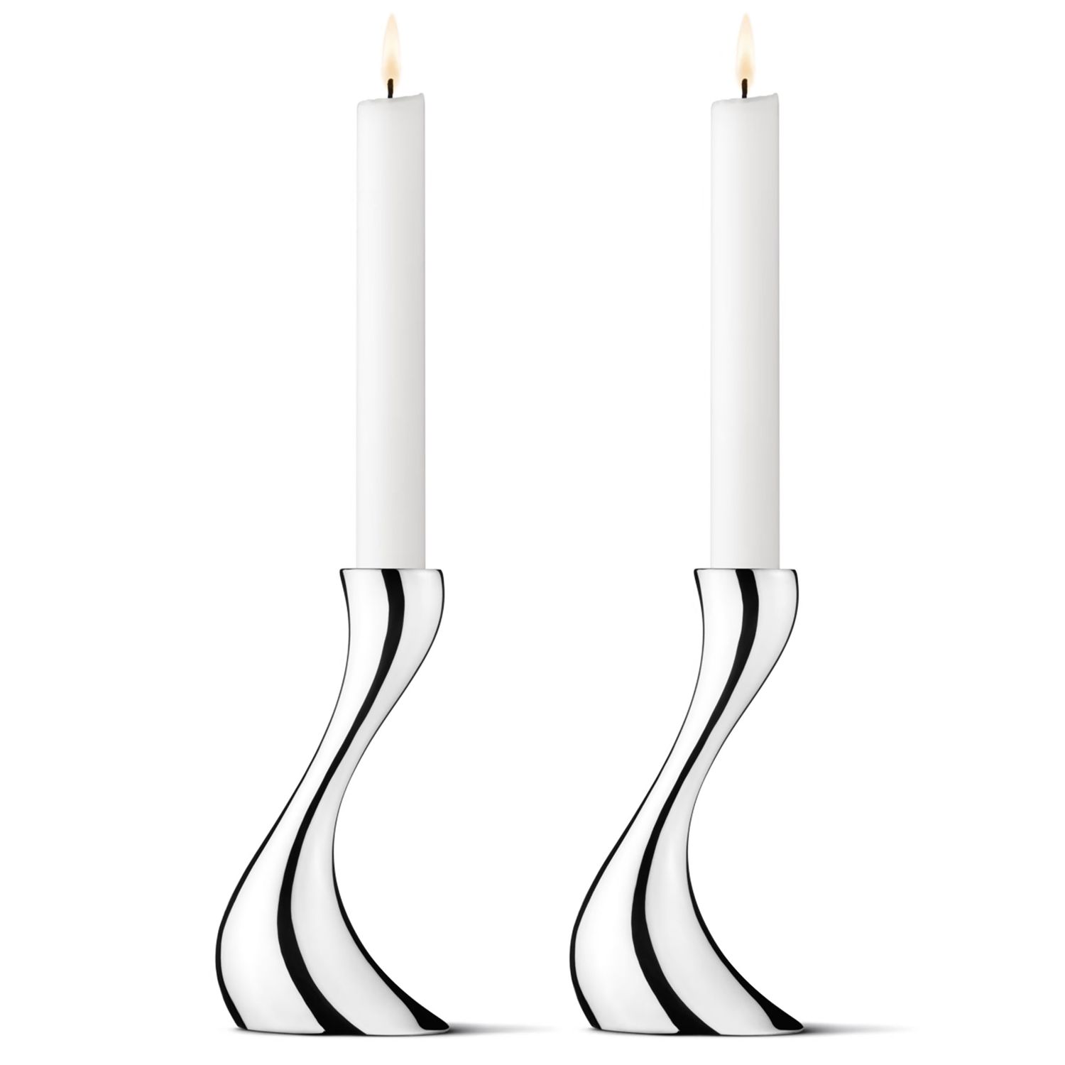 George Jensen Cobra Candleholder Small 2 Piece 3586694, 5705145066137