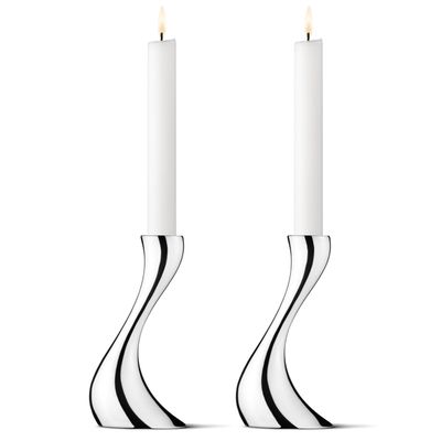 George Jensen Cobra Candleholder Small 2 Piece 3586694, 5705145066137