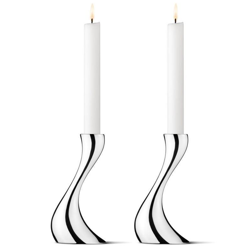 George Jensen Cobra Candleholder Small 2 Piece 3586694, 5705145066137