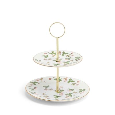 Wedgwood Wild Strawberry 2 Tier Cake Stand 1068909, 701587477130