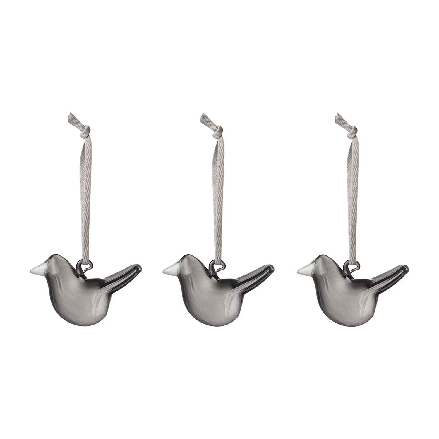 Iittala Iittala Mini Glass Birds Grey 3Set 1073973, 6411923683012